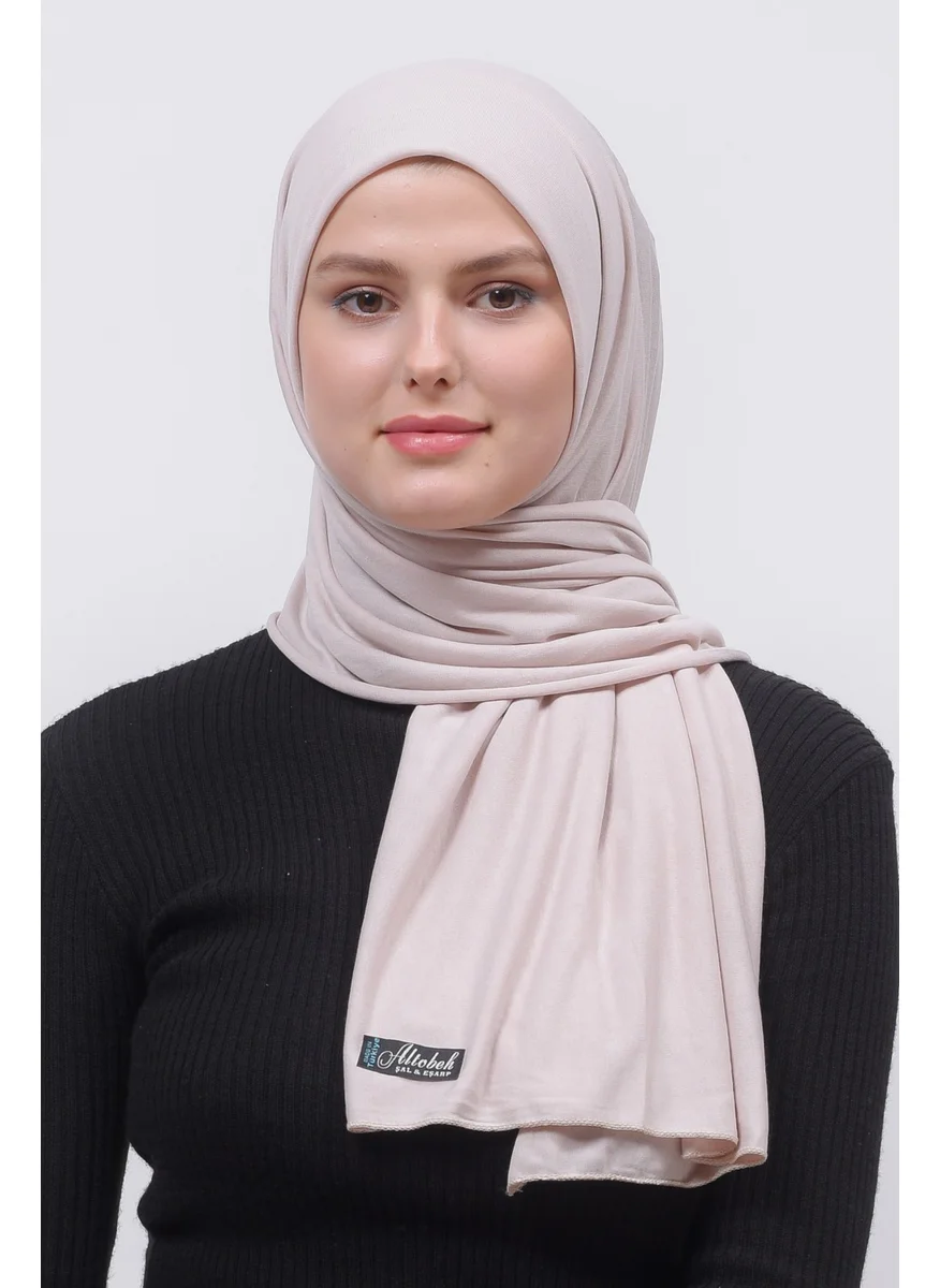 Altobeh Hijab Combed Cotton Shawl Plain-Light Latte