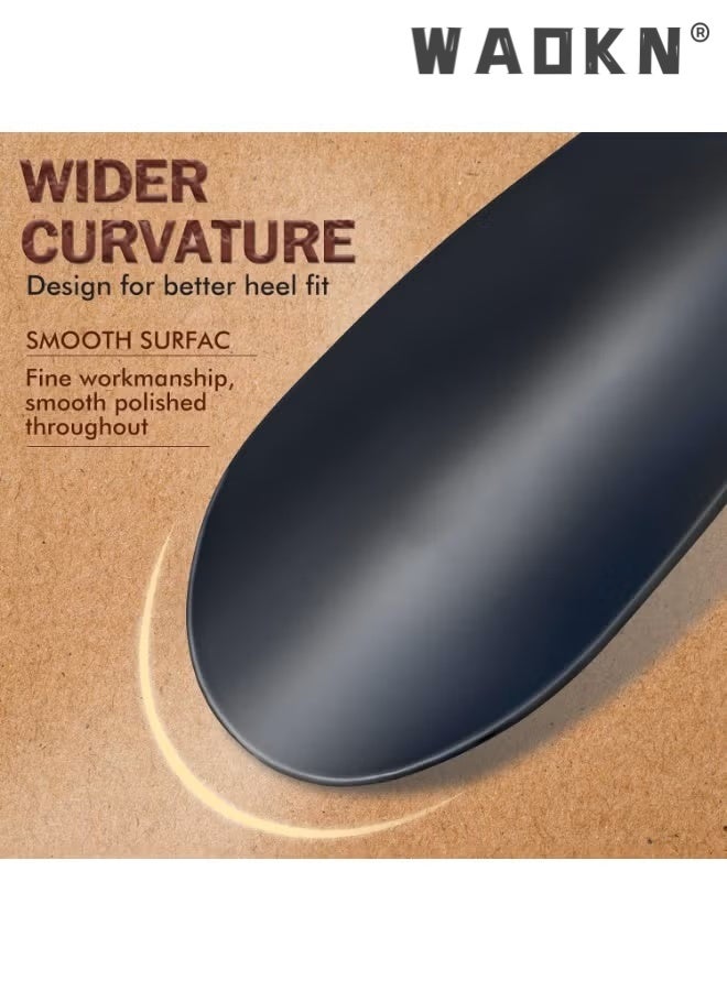 WAOKN Shoe Horns,2 Pack Household Shoehorn,42cm Long Shoehorn With Leather Handle+19cm Metal Short Shoehorn,Shoes Spoon Stick Shoes Helper For Men Women Seniors Kids,Portable For Travel/Family Daily Use - Image 5