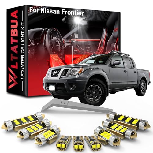 WLTATBUA LED Interior Light Kit Package Replacement for Nissan Frontier 20052013 2014 2015 2016 2017 2018 2019 2020 2021 2022 Super Bright 6000K White License Plate Bulbs Install Tool