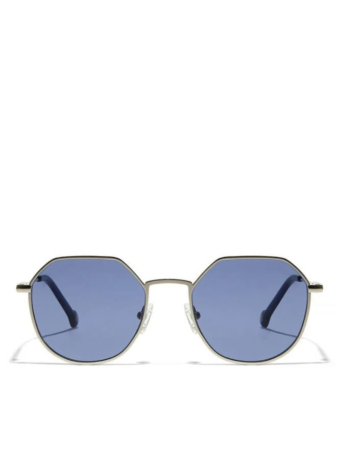 30Sundays TURN UP Men Blue Sunglasses - Frame Material: Metal - Lens Color: Blue - Frame Color: Silver - Full Rim