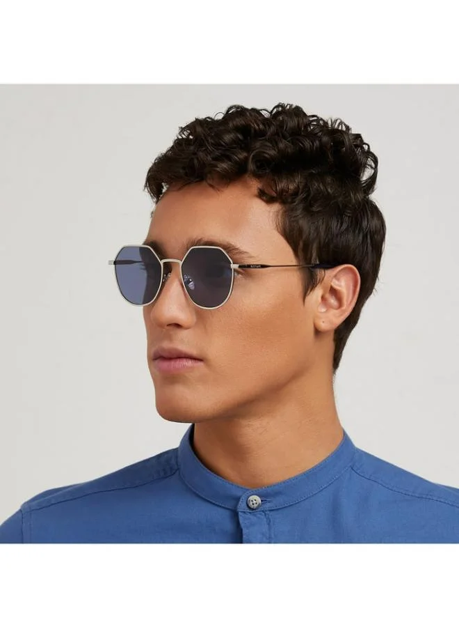 30Sundays TURN UP Men Blue Sunglasses - Frame Material: Metal - Lens Color: Blue - Frame Color: Silver - Full Rim