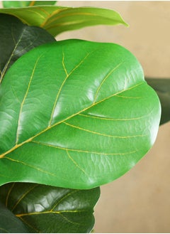 Zvezvia Artificial Fiddle Leaf Fig Tree 150cm Fake Ficus Lyrata Plant with 56 Leaves Faux Plants in Pot for Indoor Outdoor House Home Office Garden Modern Decoration Perfect Housewarming Gift  - Image 3