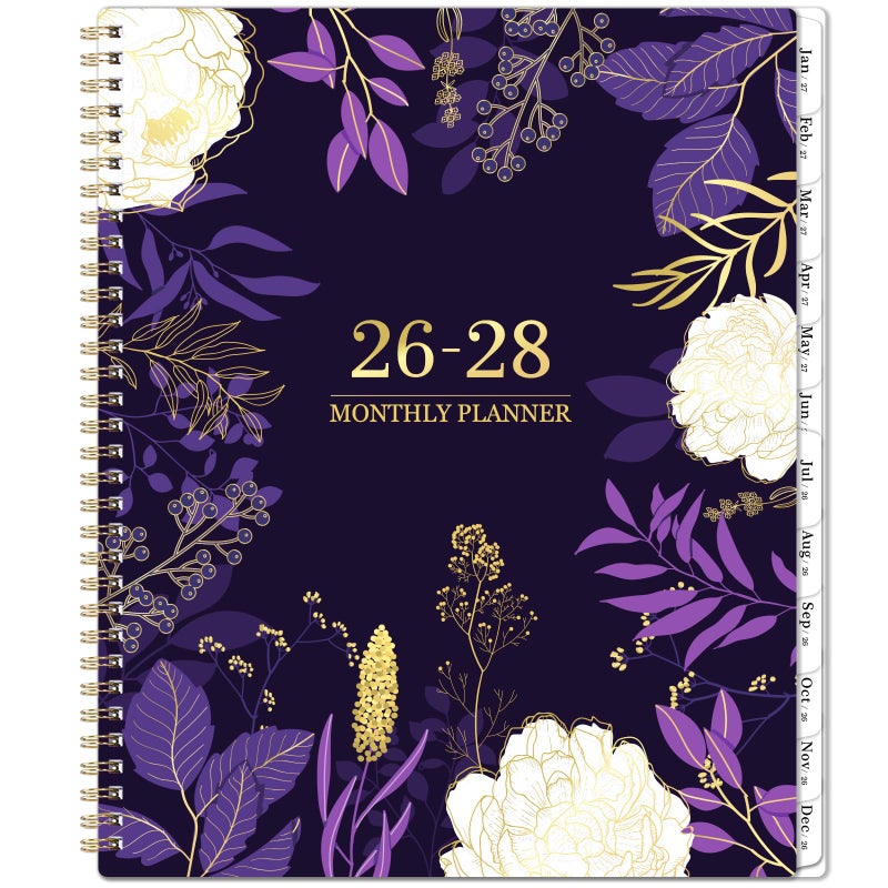 Indeme 2026-2028 Monthly Planner - 2 Year Monthly Planner/Calendar 2026-2028, July 2026 - June 2028, 11" x 9", 24 Monthly Planner with Tabs, Back Pocket, Holidays, Twin-Wire Binding, Note Pages - Image 1