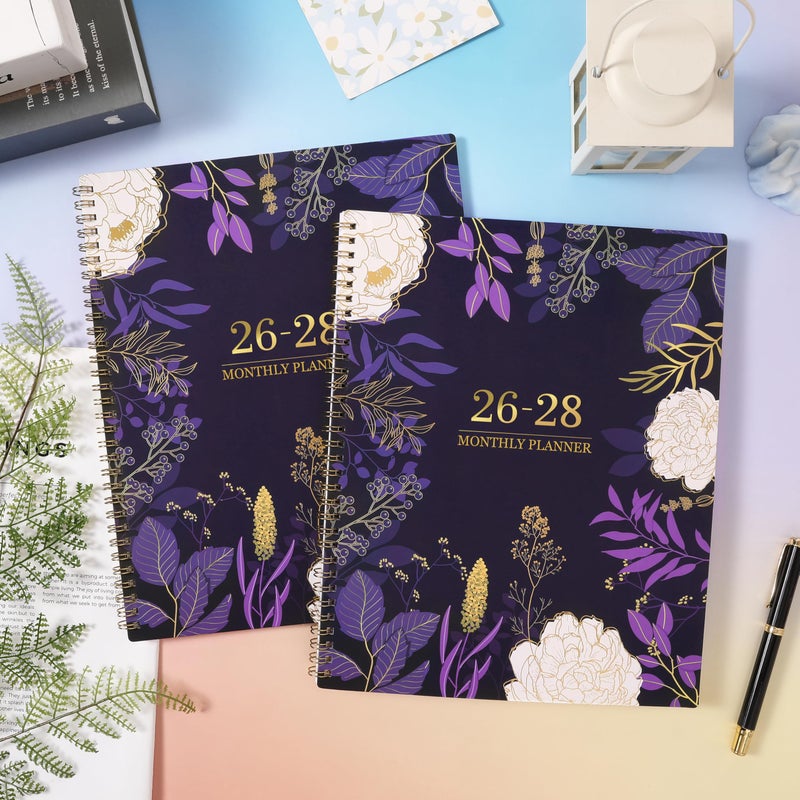 Indeme 2026-2028 Monthly Planner - 2 Year Monthly Planner/Calendar 2026-2028, July 2026 - June 2028, 11" x 9", 24 Monthly Planner with Tabs, Back Pocket, Holidays, Twin-Wire Binding, Note Pages - Image 2