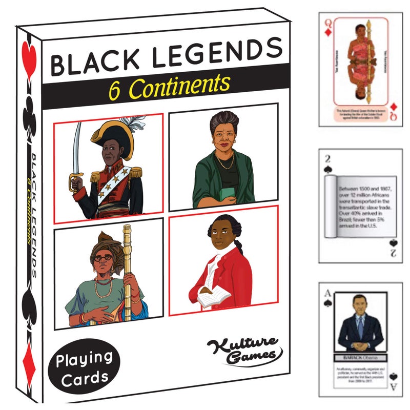 Kulture Games Playing Cards: Black Legends - Legends Trivia Card Game for Family & Adult Game Night â€“ Inspirational Black History - Image 1