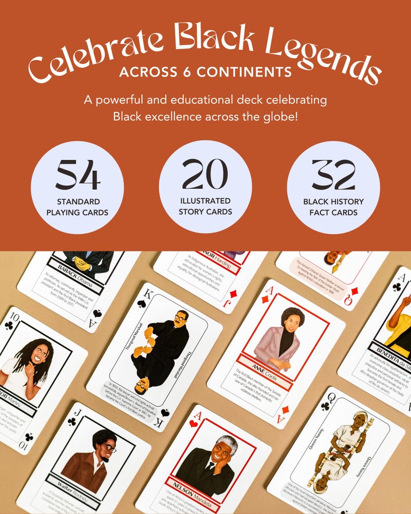 Kulture Games Playing Cards: Black Legends - Legends Trivia Card Game for Family & Adult Game Night â€“ Inspirational Black History - Image 3