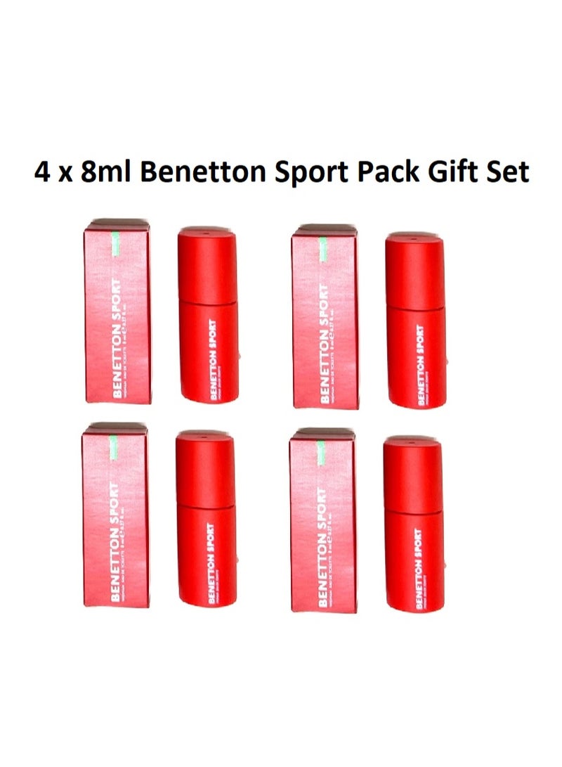 Benetton Sport Women EDT 4 x 8ml Original collection pack - Image 1