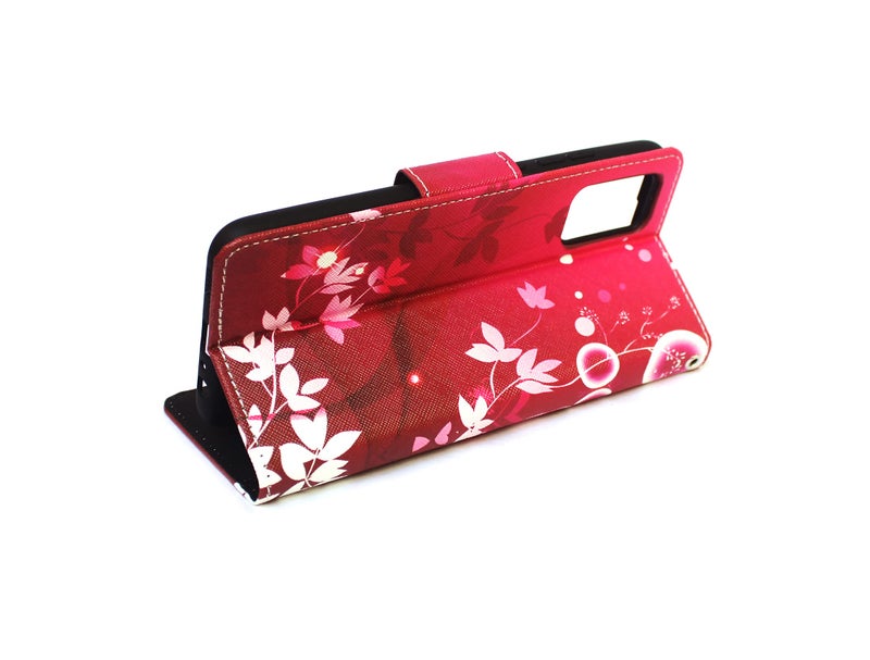 Arbuda flip Cover for Oppo A3 5G Designer Fancy Printed Wallet flip case Cover- Red Flower - Image 3