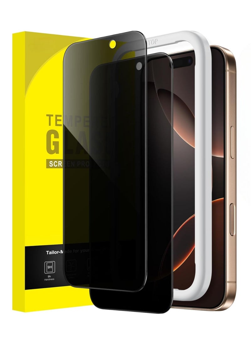 Trendify 9H Privacy Screen Protector for iPhone 16 Pro Max 6.9-Inch, Anti-Spy, Anti-Peeping, Anti-Oil Stain, Full Screen Tempered Glass Case with Easy Installation Wipes  - Image 1