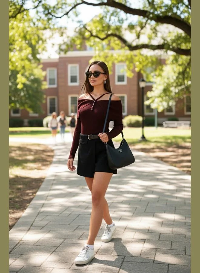 ليلا ليلا شورت نسائي قصير بخصر مرتفع وقطن مريح