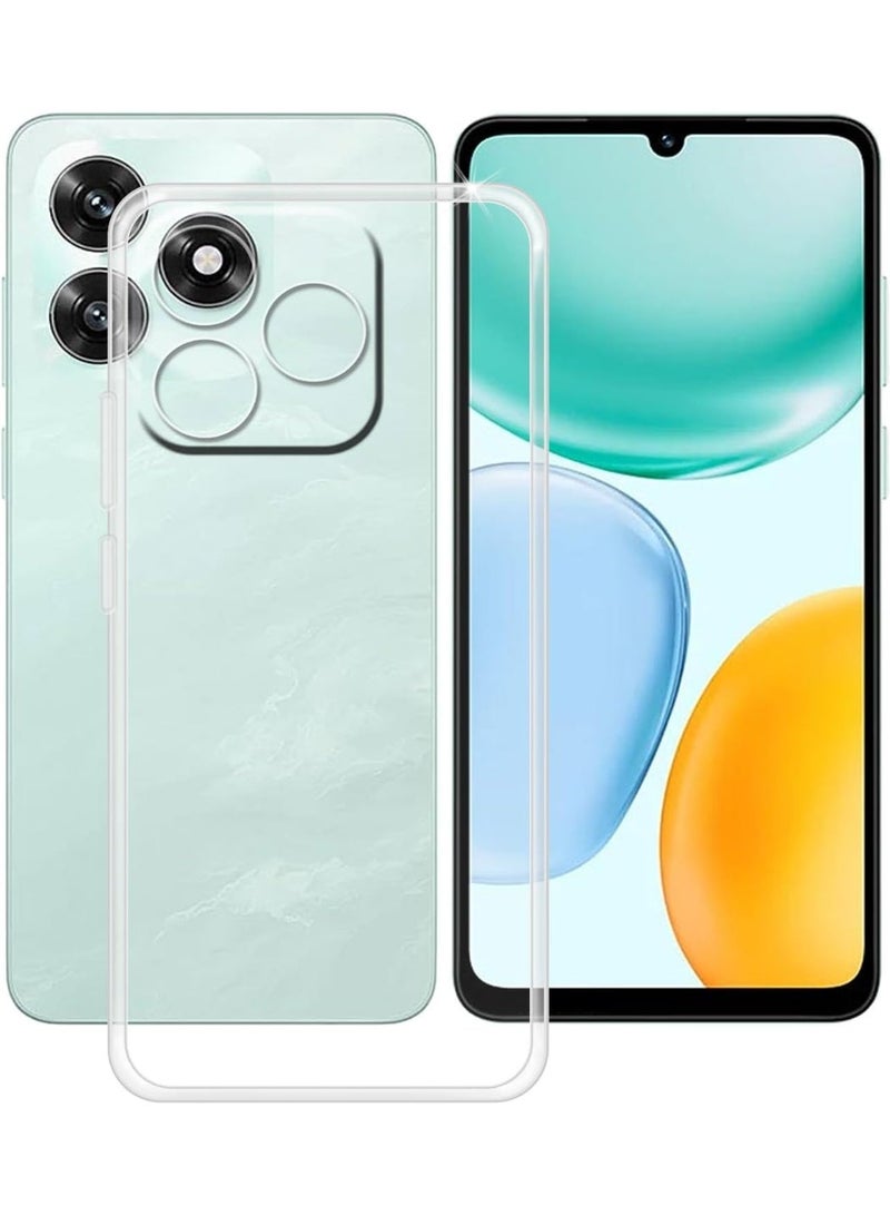 شيك فايب جراب شفاف لهاتف Honor X5C 4G/Honor X5C Plus 4G، غطاء حماية شفاف من مادة TPU بأربع زوايا، غطاء ناعم شفاف، غطاء حماية مضاد للسقوط ومقاوم للصدمات، شفاف - Image 2