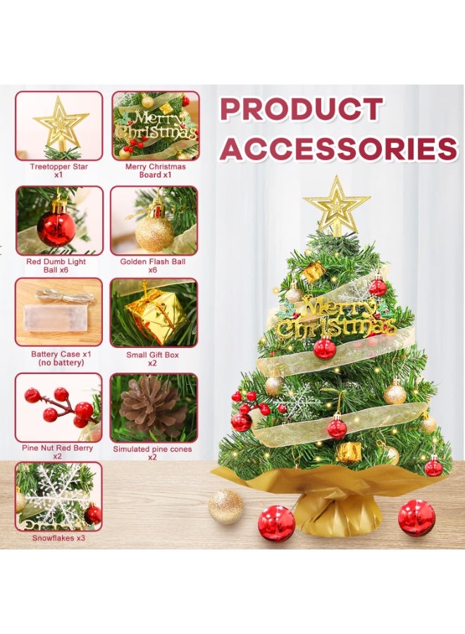 تشيلور شجرة عيد ميلاد صغيرة خضراء من تشيلور، شجرة عيد ميلاد اصطناعية صغيرة مع أضواء، قطعة مركزية للطاولة، شجرة عيد ميلاد مع أضواء، أشجار عيد ميلاد مصغّرة لحفلات أعياد الميلاد الشتوية والمنزلية. - Image 3