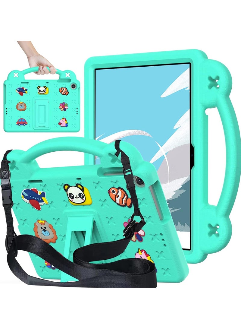 VKL Case Compatible with Honor Pad X8 10.1" 2022 /Honor Pad X8 Lite/Huawei MatePad SE 10.1" 2022/MatePad T10s 10.1"/MatePad T10 9.7"/Enjoy Tablet 2 10.1", Handle/Shoulder Strap, Mint Green - Image 1