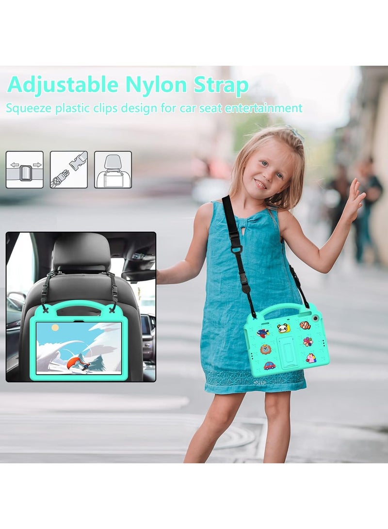 VKL Case Compatible with Honor Pad X8 10.1" 2022 /Honor Pad X8 Lite/Huawei MatePad SE 10.1" 2022/MatePad T10s 10.1"/MatePad T10 9.7"/Enjoy Tablet 2 10.1", Handle/Shoulder Strap, Mint Green - Image 3