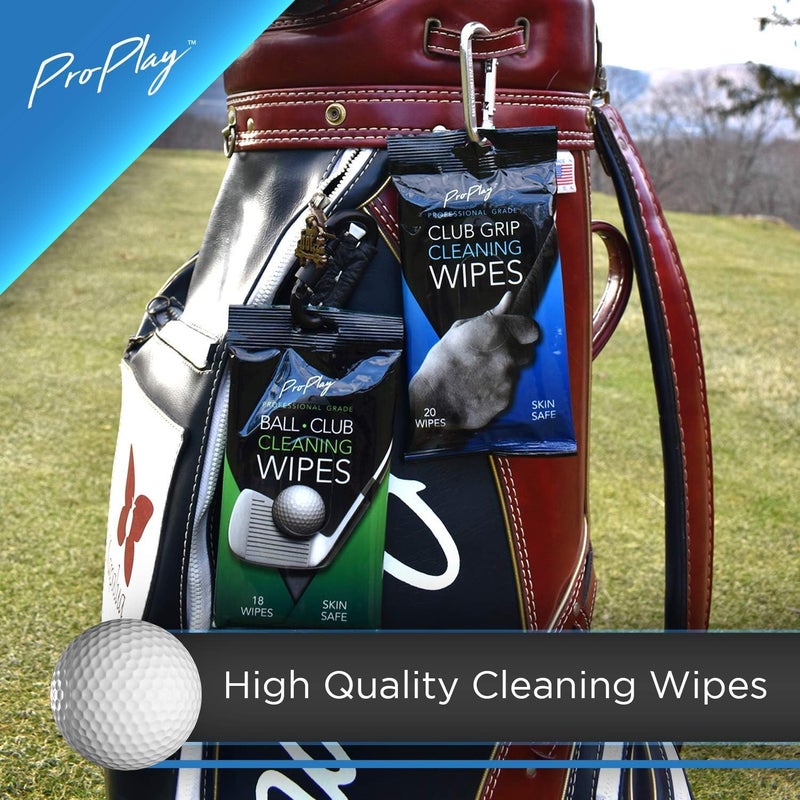 pro:play Club Grip Cleaning Wipes | Powerful Cleaner Removes Grime, Dirt, and Sweat | Restore Tackiness of Golf Club Grips | Convenient, Resealable Pack - Unscented 3 Pack - Image 5
