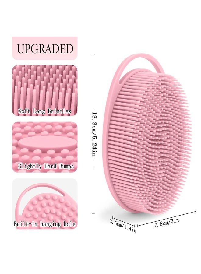PQRUU 3 Pack Silicone Body Scrubber, Exfoliating Body Scrubber Soft Silicone Loofah Body Scrubber Fit for Sensitive and All Kinds of Skin Clean and Sanitary - Image 3