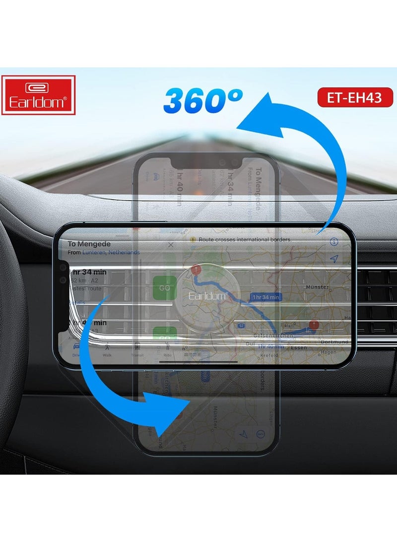 Earldom 360 Rotation Magnetic Air Vent Outlet Mount Phone Holder For Car Compatible With All Phones - Image 4