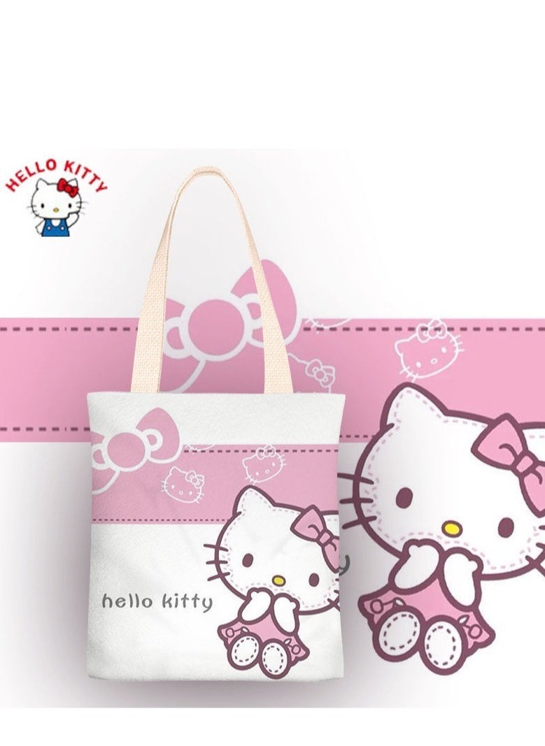 Hello Kitty - KT Family Canvas Bag - A Multipurpose Tote for Tutoring and A4 Documents - Image 1