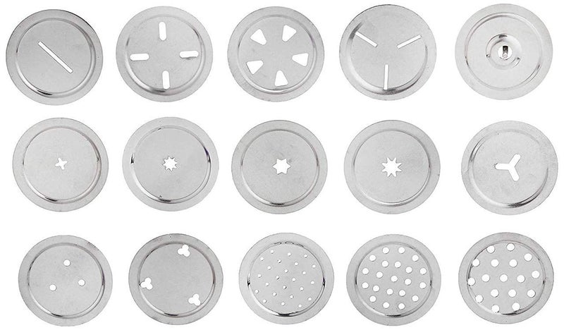 HBD SALES HBD SALES Stainless Steel Kitchen Press with 15 Different JaliIdiyappam Sev Namkeen Murukku Cookies Maker Slicer Silver 1 pc  - Image 2
