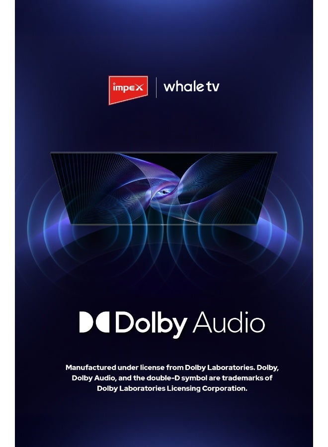 Impex 43 Smart QLED TV 43 Inch (108 cm) FHD, Whale OS Smart TV with AI Voice Assistant (ChatGPT), Netflix YouTube Disney Prime Video, 176° Viewing Angle, 6.5ms Response, A+ Panel, 2 HDMI 2 USB, RJ45, 90W - Wios43Q Black - Image 5