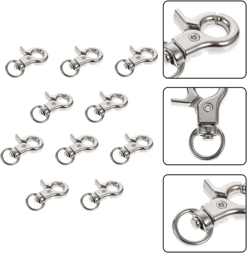 Gadpiparty 10pcs Stainless Steel Bird Cage Door Safety Clips Parrot Cage Latches Secure Small to Large Birdcages Prevent Escape Pet Accessories - Image 3