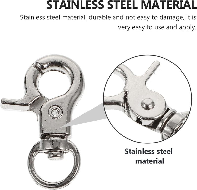 Gadpiparty 10pcs Stainless Steel Bird Cage Door Safety Clips Parrot Cage Latches Secure Small to Large Birdcages Prevent Escape Pet Accessories - Image 5