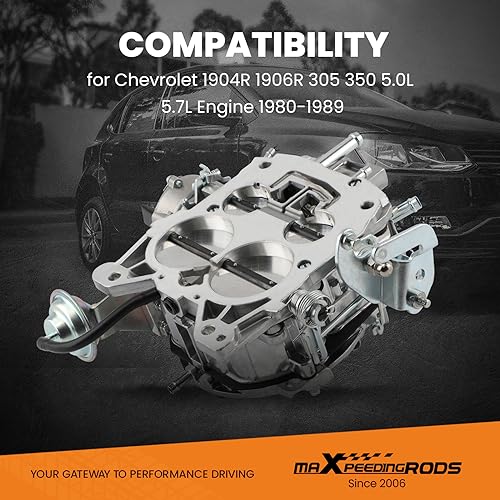 maXpeedingrods 4 Barrel Carburetor for 1904R 1906R Rochester Quadrajet 4MV Carburetor Carb for Chevy 305-350c.i Engines 1980-1989 Electric Choke 750CFM Vacuum Secondary - Image 3