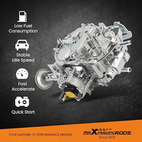 maXpeedingrods 4 Barrel Carburetor for 1904R 1906R Rochester Quadrajet 4MV Carburetor Carb for Chevy 305-350c.i Engines 1980-1989 Electric Choke 750CFM Vacuum Secondary - Image 4