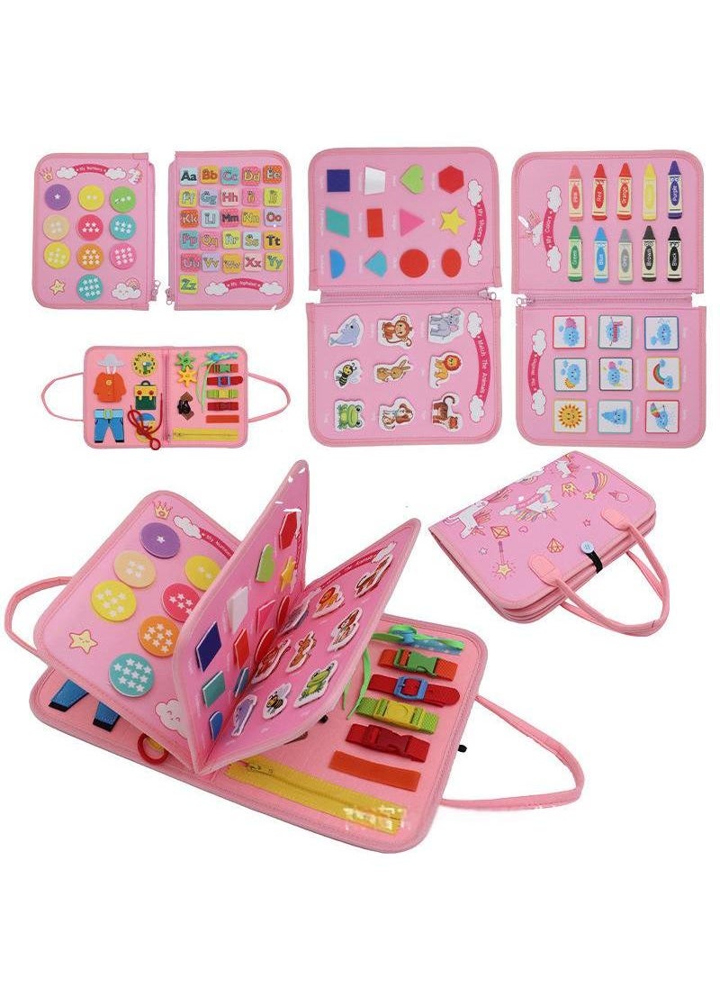 Y&D Busy Board Toys For Kids Toddler Sensory Toys Felt Activity Board For Boys And Girls Preschool Educational Learning Toy Gift For 2-4 Years Old Children Travel Toy For Airplane Or Car  - Image 2