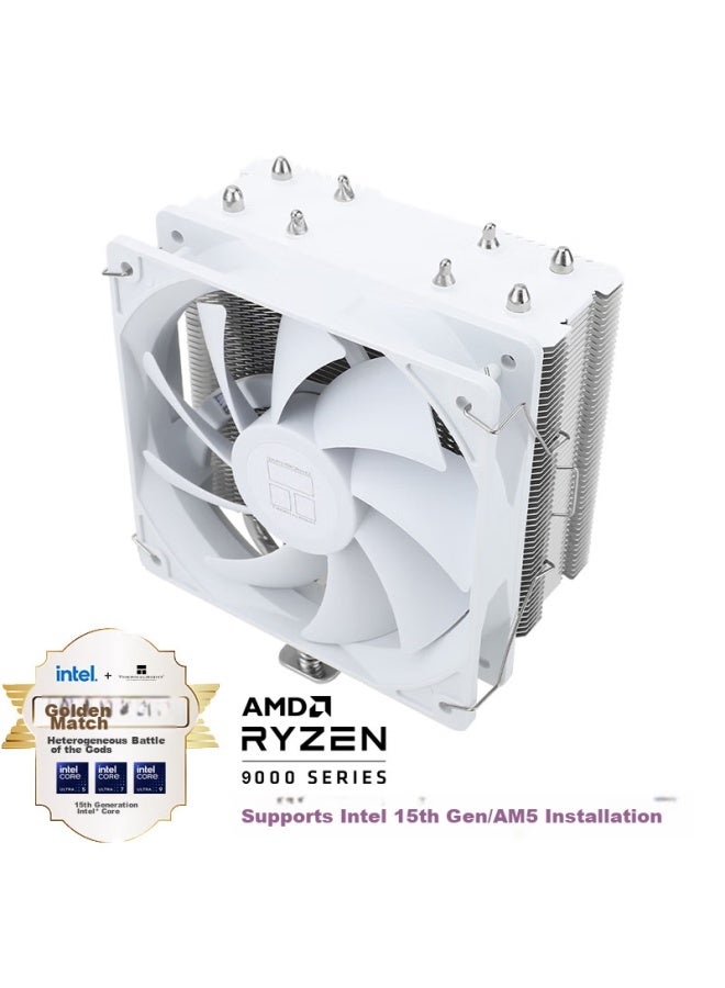 Thermalright مبرد الهواء المعالج الحراري Thermalright Assassin X 120 Refined Se White، أنابيب حرارية مضادة للجاذبية Aghp3.0، أربعة أنابيب حرارية، Ax120 R Se White - Image 1