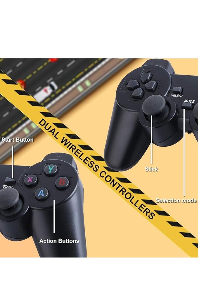 Generic - 4K HD Game Console Video Game Console 2.4G Dual Wireless Controller Retro TV Game Console 64GB Retro 10000 Game Stick - Image 1