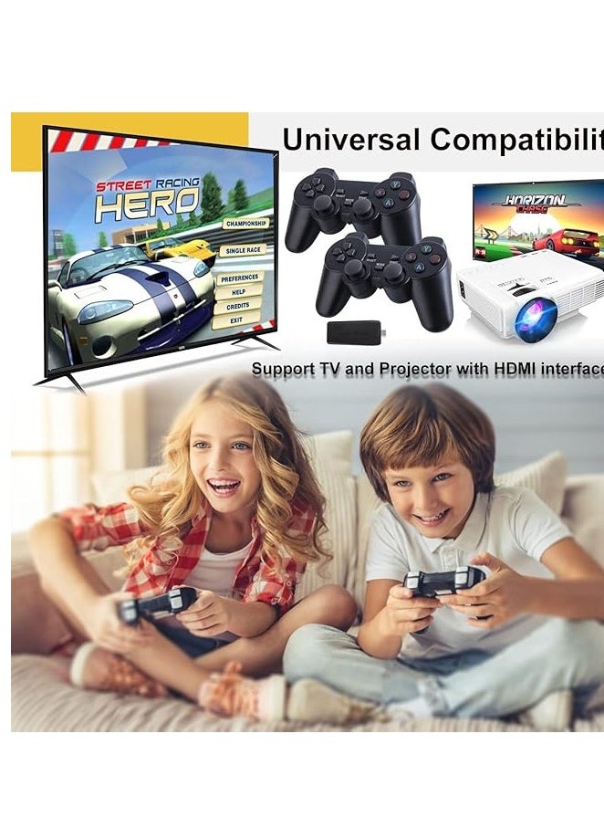 Generic - 4K HD Game Console Video Game Console 2.4G Dual Wireless Controller Retro TV Game Console 64GB Retro 10000 Game Stick - Image 1