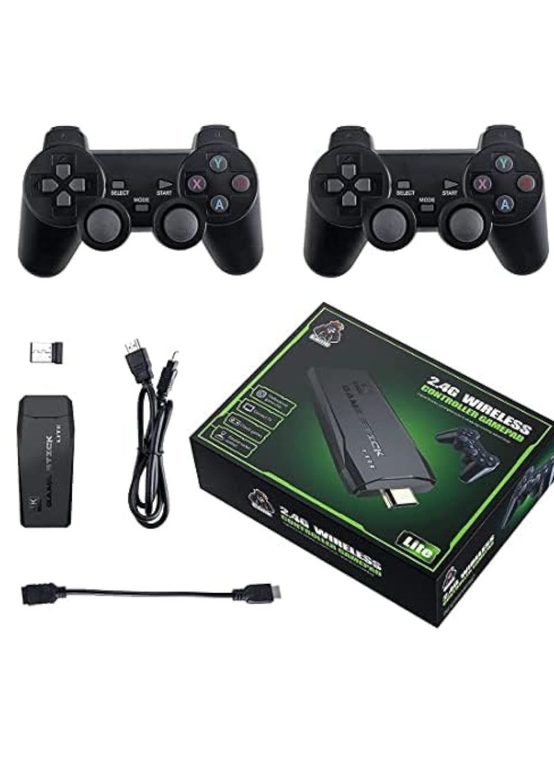 Generic - 4K HD Game Console Video Game Console 2.4G Dual Wireless Controller Retro TV Game Console 64GB Retro 10000 Game Stick - Image 1