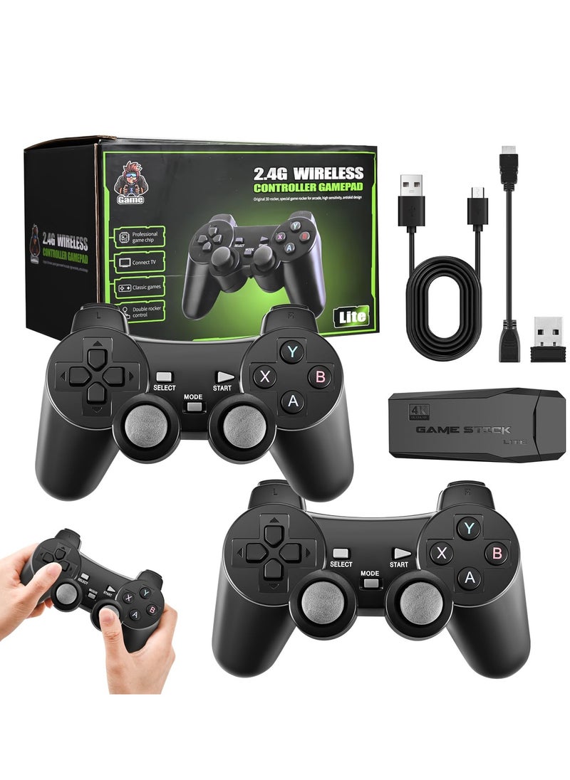 Generic - 4K HD Game Console Video Game Console 2.4G Dual Wireless Controller Retro TV Game Console 64GB Retro 10000 Game Stick - Image 1