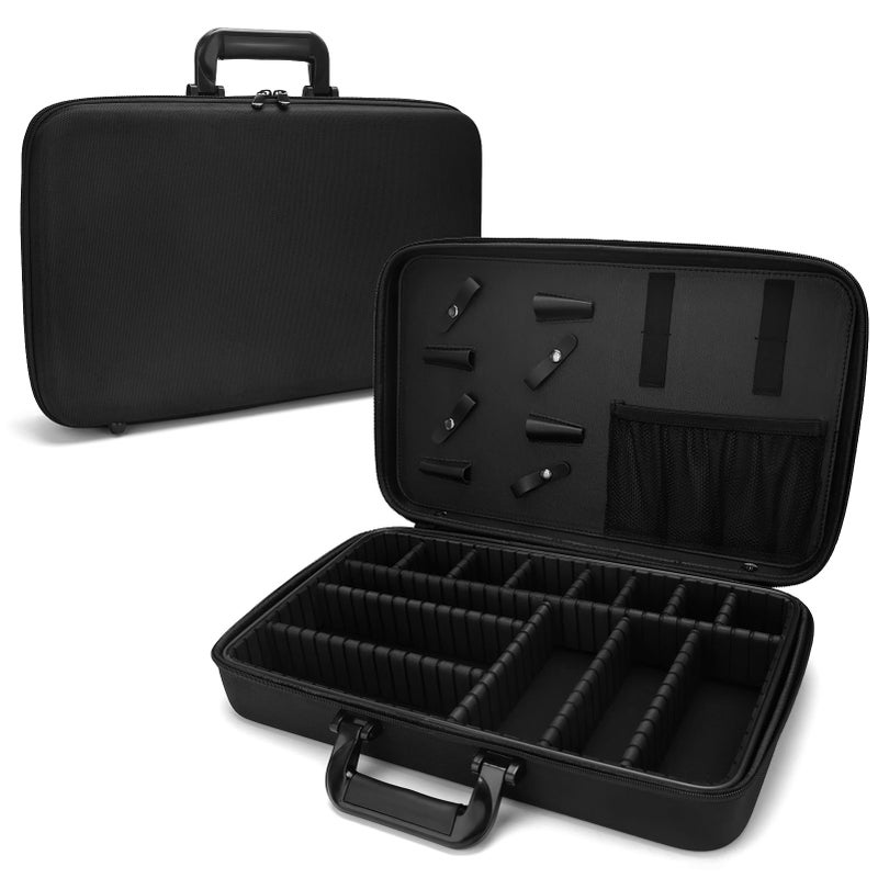 ZIBARBER Barber Carrying Case,Barber Case, Stylist Tool Box Professional Salon Hair Cutting Grooming Kit Storage Organizer for Clippers, Scissors, Barber Supplies(Large) - Image 1