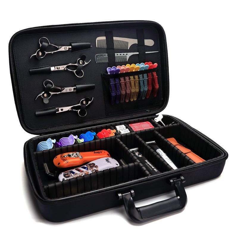 ZIBARBER Barber Carrying Case,Barber Case, Stylist Tool Box Professional Salon Hair Cutting Grooming Kit Storage Organizer for Clippers, Scissors, Barber Supplies(Large) - Image 2