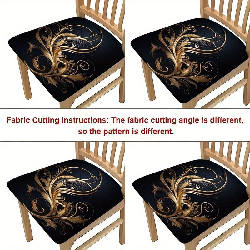 4 Pcs Universal Dining Table Chair Cover Set Cushion Replacement Surface Protection Household Stool Covers - Image 1