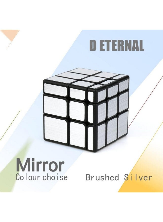 D ETERNAL D Eternal Silver Mirror Speedcube Cube 3x3 High Speed Magic Puzzle Cube 3 by 3 (Silver Mirror with Cube Stand & Bag)  - Image 4
