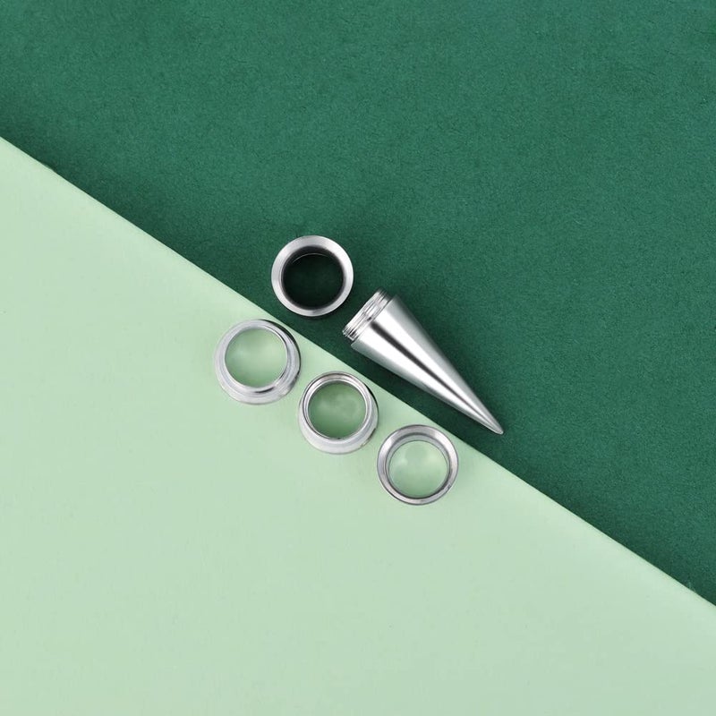 TBOSEN Ear Plugs Tunnels Gauge Stretcher Taper Kit Stainless Steel Double Flare Alloy 3 In 1 Set - Image 4