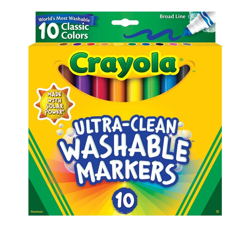 Crayola Crayola 10 Count Ultra-Clean Washable Classic, Broad Line Markers