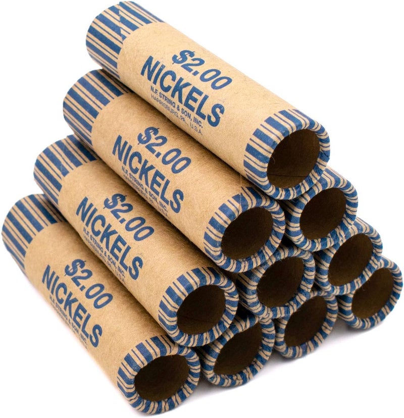 CAROUSELCHECKS Pre-Formed Nickel Coin Wrappers (Bundle of 1,000) - Image 1