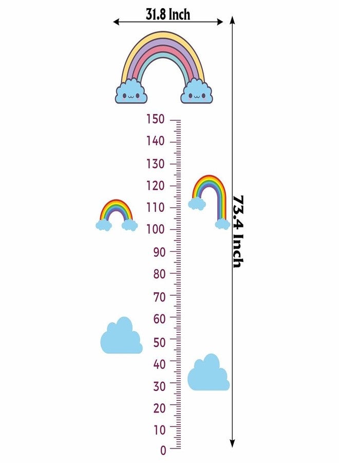 CVANU Height Measuring Scale Self-Adhesive Vinyl Wall Sticker for Wall Decoration (31.8inX73.4in)_S277 - Image 4