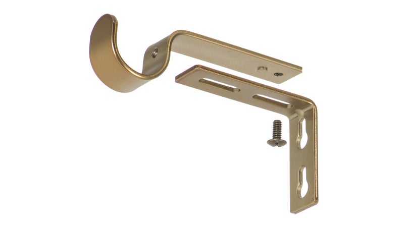 Ivilon حوامل إيفيلون القابلة للتعديل لستائر القضبان - للقضبان بقطر 7/8 أو 1 بوصة. مجموعة من 2 - ذهب دافئ - Image 3