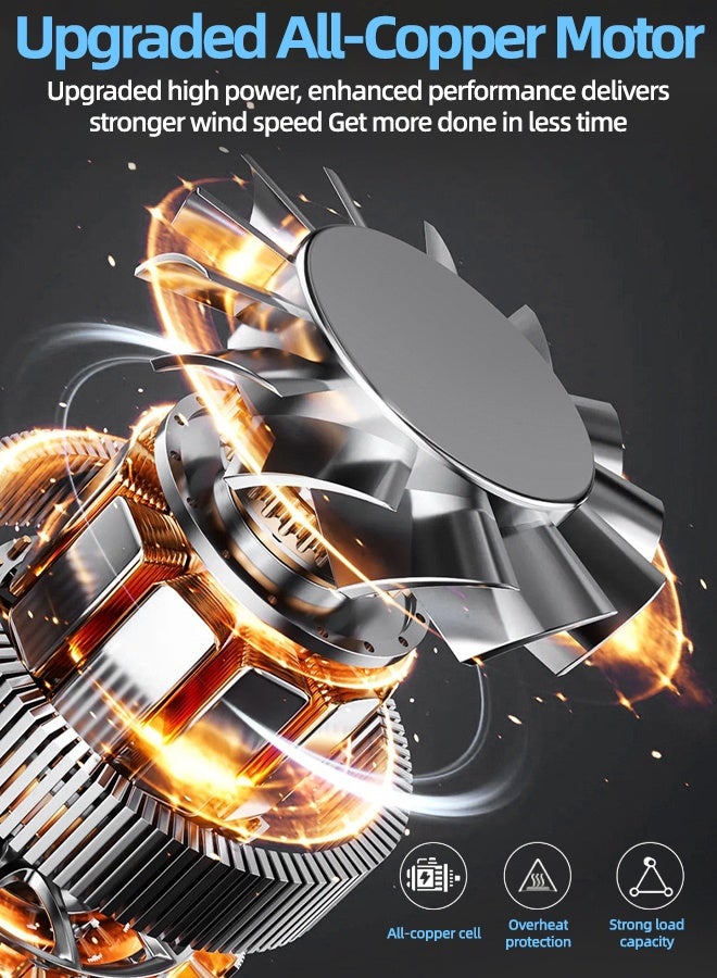 ALongDeng Cordless Leaf Blower -48V Electric Handheld Leaf Blower with 1×4.0Ah Batteries & Fast Charger Lightweight for Patio Lawn Yard Deck Cleaning - Black - Image 3