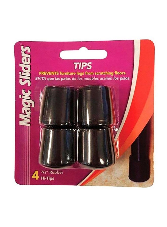 ماجيك سلايدرز 4 قطع من أطراف مطاطية متينة لأرجل الأثاث باللون الأسود مقاس 7/8 بوصة 97377 - Image 2