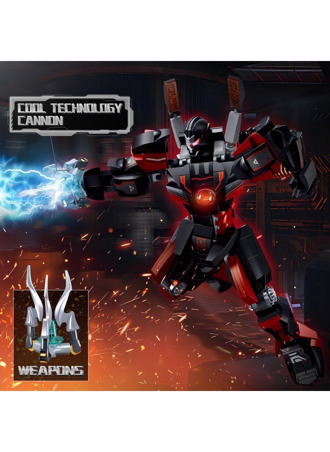 Sluban Sluban Samurai Mech Building Toy for Adults, Wanderer Robot Figure with Weapons, Robot Toys Gifts for Age 8+ Kids and Adults, Compatible with Lego Mech Set, 585 PCS  - Image 2