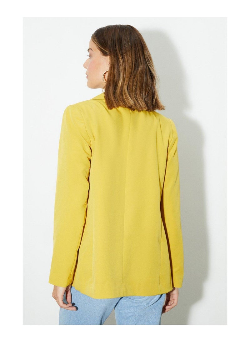 Plain Double Breasted Blazer