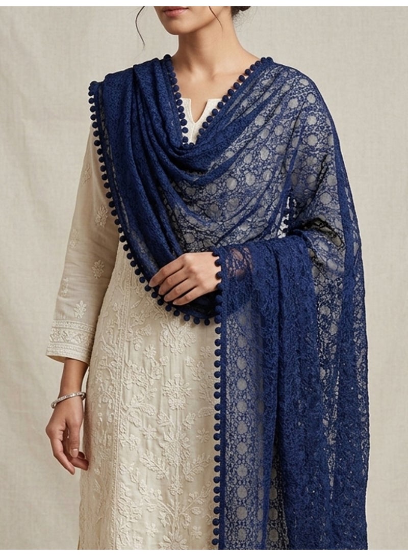Alaya Women Embroidered Georgette Dupatta-AL3720 - Image 3