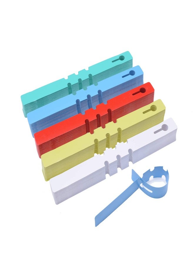 MgTech 500 Pcs Wrap Around Adjustable Plant Tree Hanging Tags, Plastic Nursery Garden Waterproof Labels, Large Writing Surface (20x2cm, 5 Colors) - Image 1