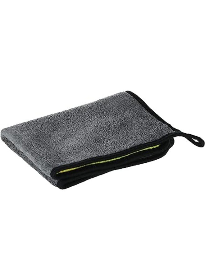 Double Face Car Drying Towel, Free Microfiber Cleaning Cloth, Premium Professional Soft Microfiber Towel, Super Absorbent Detailing Towel for Car/Windows/Screen/Kitchen - Yellow * Grey  - Image 2